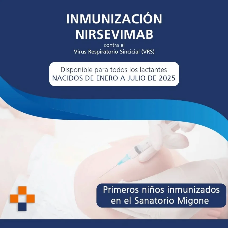 Primeros niños inmunizados en el Sanatorio Migone.